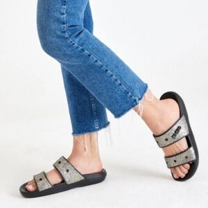 Crocs Classic Glitter II Sandals Slides Metallic Men 11 Women 13